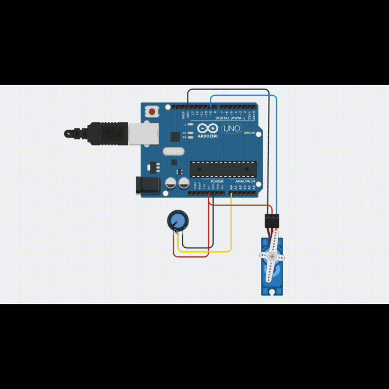 How to Control a Servo Motor Using a Potentiometer with Arduino ...
